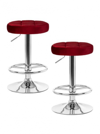 Табурет барный DOBRIN BRUNO (бордовый велюр (MJ9-43)) 2 шт_0