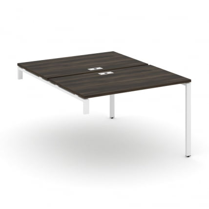 Двойной стол-надставка на опорную тумбу CONCEPT CN.DSN-002 Дуб Мали Белый_0