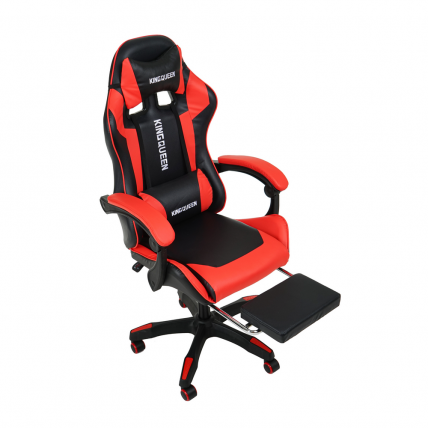 Кресло 1206 KINGQUEEN цвет черный/красный с массажем 1206-black-red-mass_6