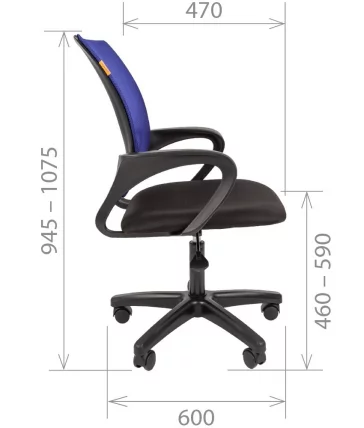 Кресло оператора CHAIRMAN 696 ЛТ (LT) Оранжевый_2