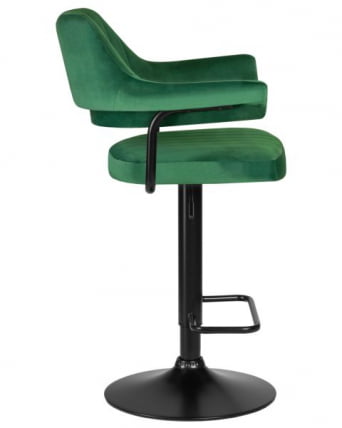 Стул барный DOBRIN CHARLY BLACK (зеленый велюр (MJ9-88)) 2 шт_3