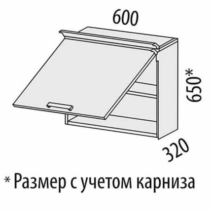 Шкаф над вытяжкой (с системой плавного закрывания) Милана 23.14.1 Сосна Астрид/Ваниль_4