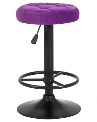Табурет барный DOBRIN BRUNO BLACK велюр Фиолетовый MJ9-58_1