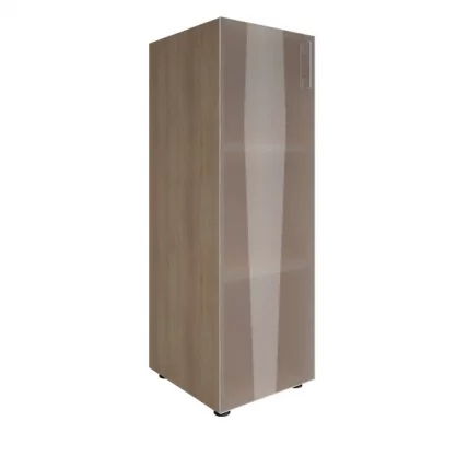 Шкаф книжный средний со стеклом без топа YALTA LT-SU 2.4L Снежная Патина_0