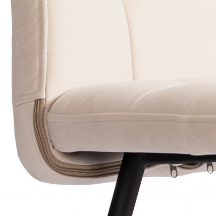 Стул обеденный Medeo LT, велюр, молочный/черный, 4, 45х56х89 см_7