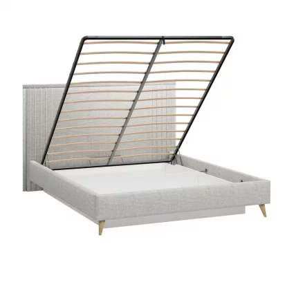 Кровать двуспальная 1600 Шелли EL-6B с подъемным механизмом Серая_2