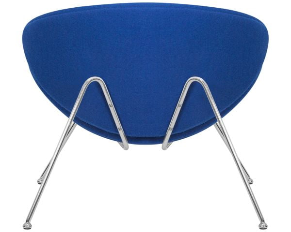 Кресло дизайнерское DOBRIN EMILY (синяя ткань AF6, хромированная сталь) 2 шт_6