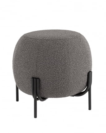 Пуф Флик букле Темно-серый_0
