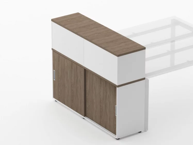 Тумба комбинированная высокая для рабочего модуля Deka 9.04.145 Дуб Верцаска/Белый_4