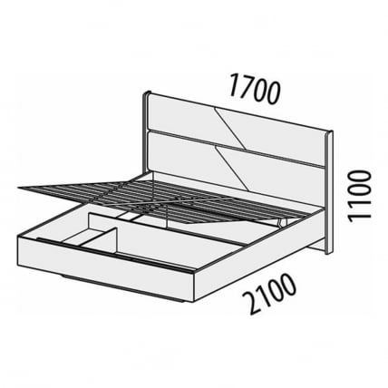 Кровать с подъемным механизмом Монако 903.21 Белый шпон/Даллас Айвори_4