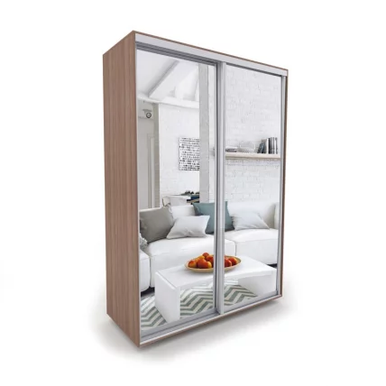 Шкаф-купе 2-х дверный Акцент-Сим З 1400х600 Ясень шимо тёмный_0