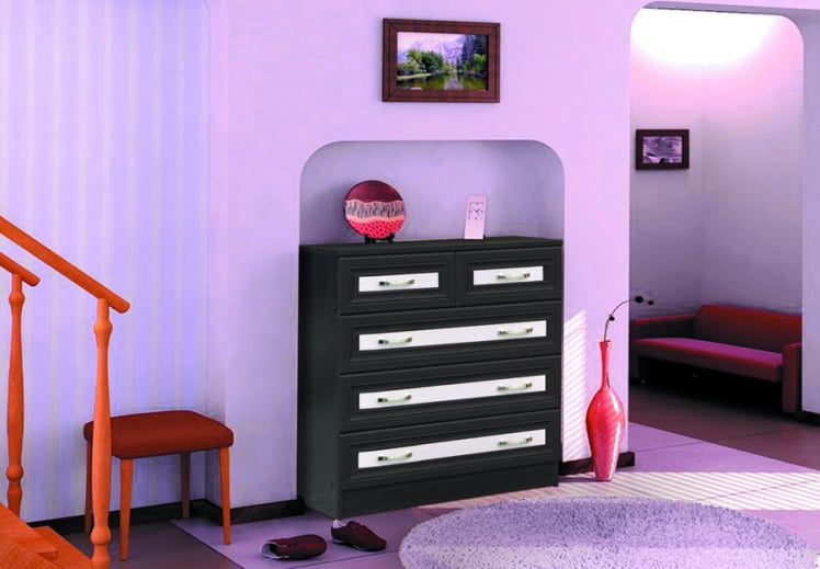 Комод №6 багет ясень шимо темный + ясень шимо светлый_0