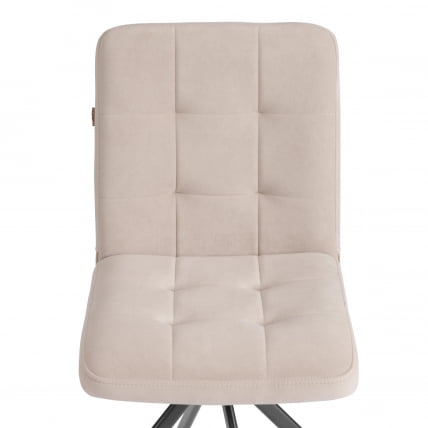 Стул обеденный Medeo поворотный механизм 360, велюр, бежевый, 7_5