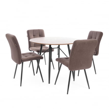 Стул обеденный Medeo велюр, коричневый, 6, 47х56х89_14