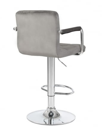 Стул барный DOBRIN KRUGER ARM (серый велюр (MJ9-75)) 2 шт_5