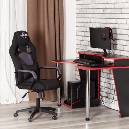 Кресло DRIVER (22) ткань, черный/серый, 2603/TW-12_19