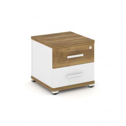 Тумба приставная с 2-мя ящиками CONCEPT CN.TUP-001 B/W Сандал Янтарный Белый бриллиант Белый_0