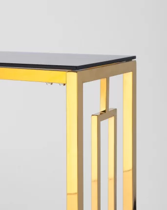 Консоль БРУКЛИН 115x30 Золото стекло smoke_4