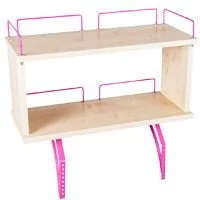 Полка задняя двухъярусная Polka_zz 1/600 (Polka_zz 7/600) Клен Розовый_0