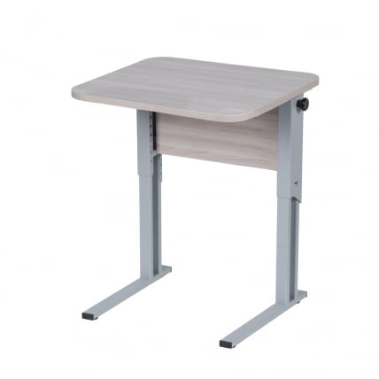 Парта одноместная рост 3-7 эргономичная Ясень Шимо светлый/Металл Серый_1