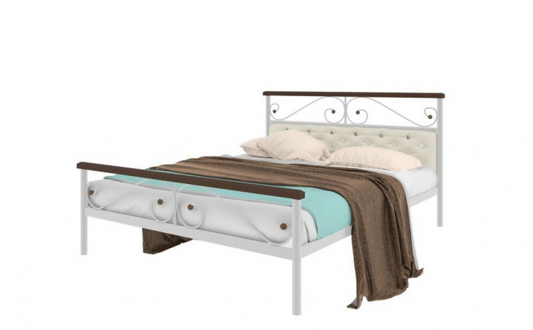 Кровать Эсмеральда plus мягкая 1200х1900 Белая_0