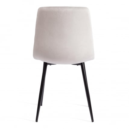 Стул CHILLY (mod. JSC-220) Велюр/металл , 44,5х52,5х88 см, Light grey (светло-серый) HLR14 / черный_3