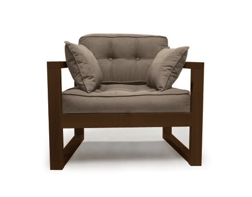 Диван одноместный DEmoku Д-1 бежевый_темный дуб_0