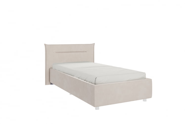 Кровать 0.9 Альба с основанием ZO.KM0.9-01 крем (велюр)_0