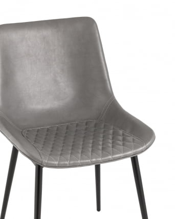 Стул Деймон экокожа Серый_1