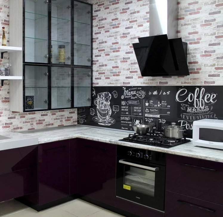 Глянцевый фартук (КОМПОЗИТ) KM 33_2