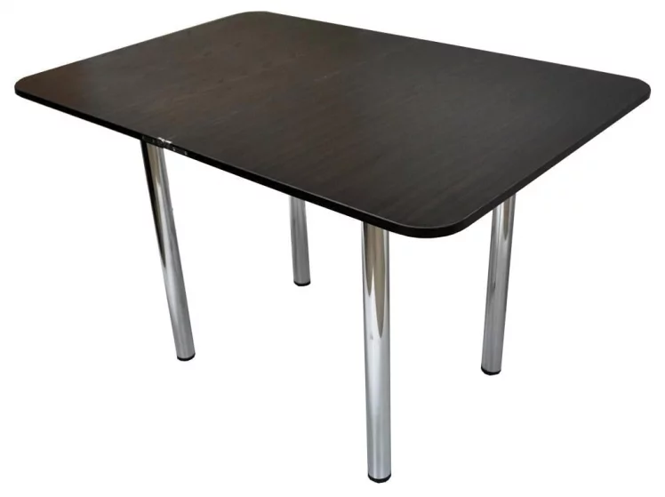 Стол обеденный Ломберный ХРОМ ЛДСП венге_1