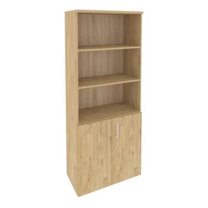 Шкаф высокий широкий (2 низких фасада ЛДСП) ONIX O.ST-1.1 Тиквуд Светлый_0