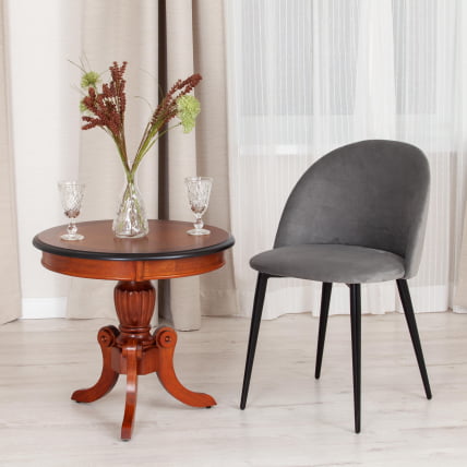 Стул MONRO (mod. 710) ткань/металл, 56х51х80 см, высота до сиденья 47 см, серый barkhat 26/черный_8