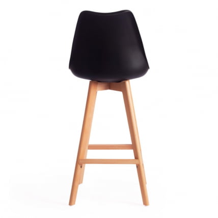 Стул барный TULIP BAR (mod. C1014H) / 1 шт. в упаковке пластик/дерево, 57 х 48 х 104 см, черный 3010/натуральный_4