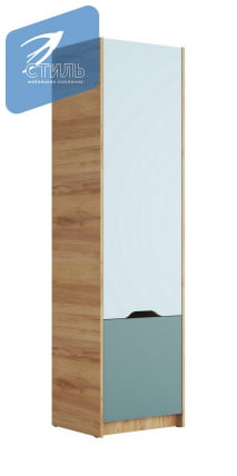 Шкаф RICH ШК-001 Мята/Сумеречный голубой/дуб крафт золотой_1