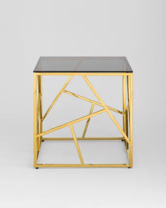 Журнальный столик АРТ ДЕКО 55x55 Золото стекло smoke_2
