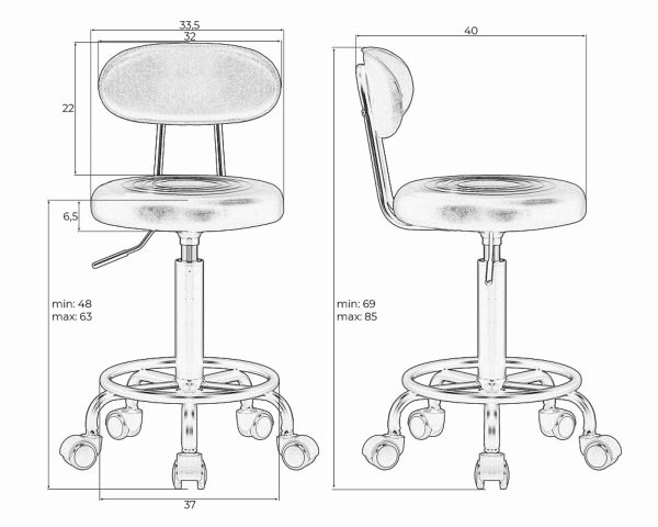 Табурет мастера DOBRIN BILLY (черный)_8