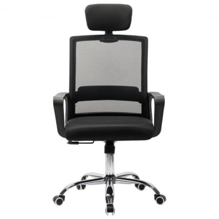 Кресло CROMEX (КРОМЕКС) Debut CH-697 ХРОМ сетка/ткань TW черное_8