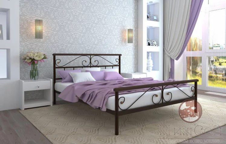 Кровать Эсмеральда plus 1600х1900 Коричневая_1