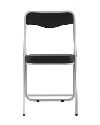 Складной стул Джонни silver экокожа Черный_2
