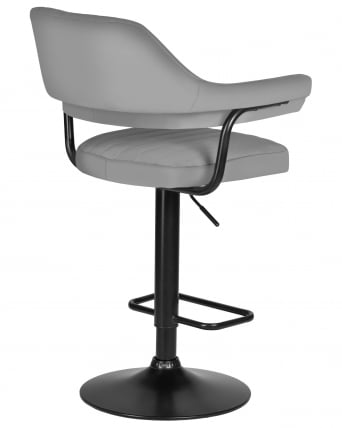Стул барный DOBRIN CHARLY BLACK (серый велюр (MJ9-75))_3