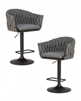 Стул барный DOBRIN LEON (графитовая ткань (LAR-275-21)) 2 шт_0
