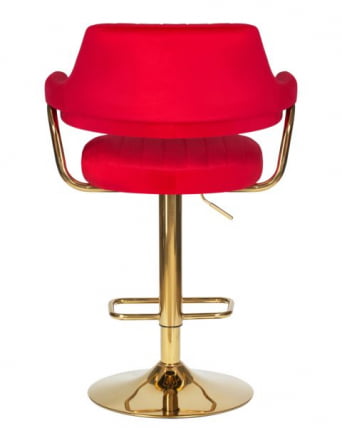 Стул барный DOBRIN CHARLY GOLD (красный велюр (MJ9-45)) 2 шт_5