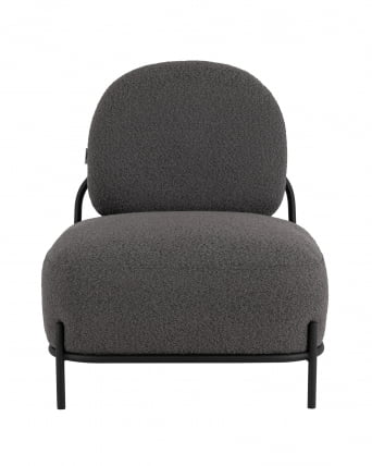 Кресло Стоун 1 ткань букле Темно-серый_1