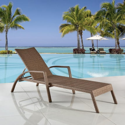 Шезлонг-лежак плетеный A30B-W56 Light Brown_1