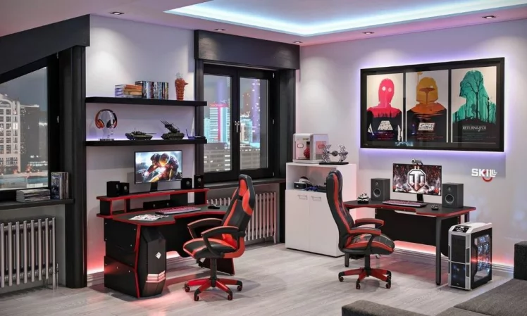 Компьютерный стол SKILL SSTG 1385 Металлик_3