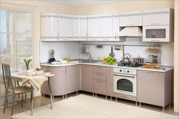 Шкаф кухонный окончание 320 радиусный Анастасия ЛД 017.321.000 Белый_5