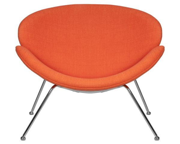 Кресло дизайнерское DOBRIN EMILY (оранжевая ткань AF, хромированная сталь) 2 шт_5