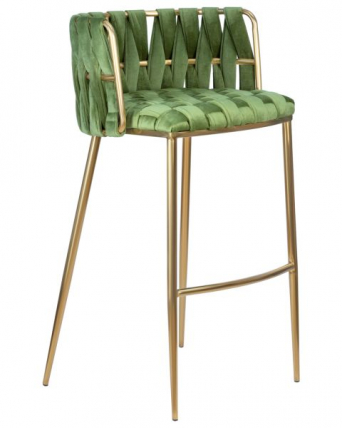 Стул барный DOBRIN EMMA GOLD (зеленый велюр (VF-08)) 4 шт_2