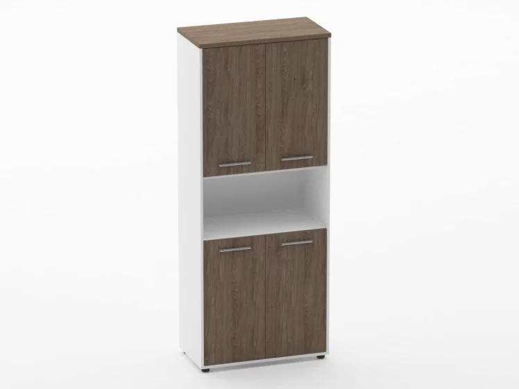 Шкаф 4 широкий закрытый с нишей Deka 10.19.121 Дуб Верцаска/Белый_0